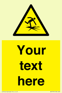 Custom warning thin ice